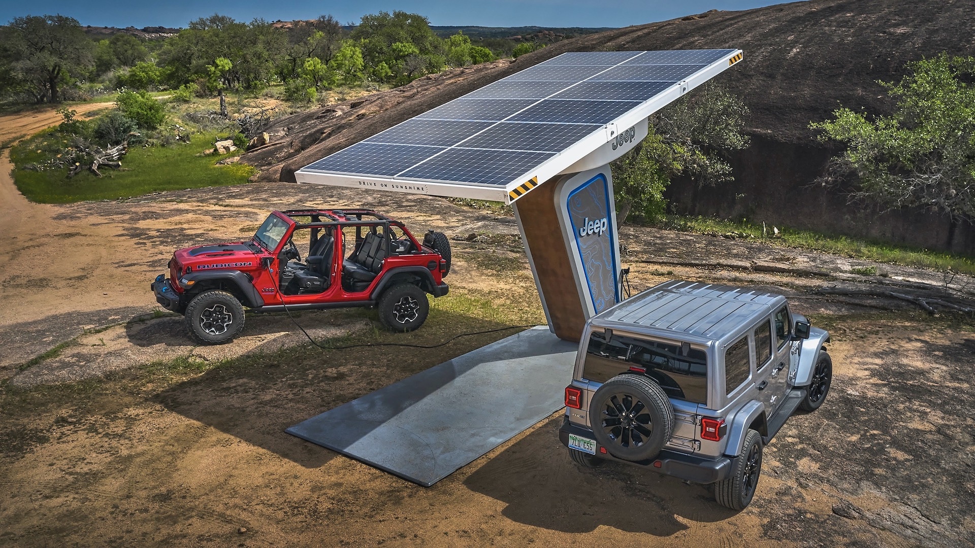 Jeep solar charging station