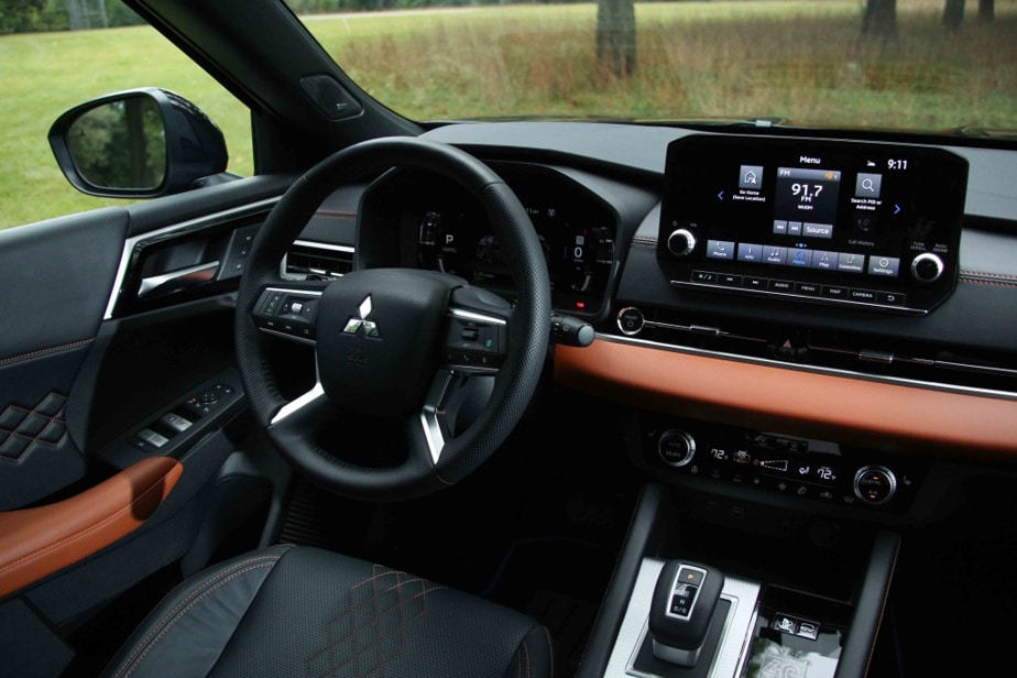 The dashboard of the Mitsubishi Outlander PHEV