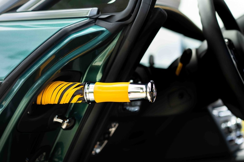 Detail of the inside of a door of the Rolls-Royce Specter