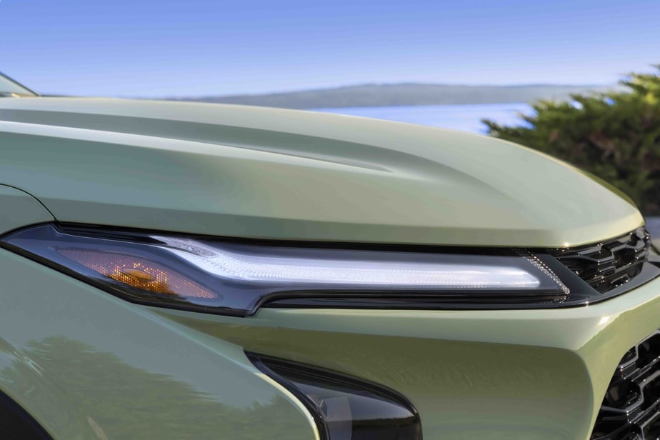 The headlights of the Chevrolet Trax