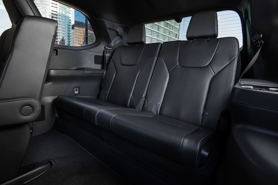 The third row of seats in the Lexus TX