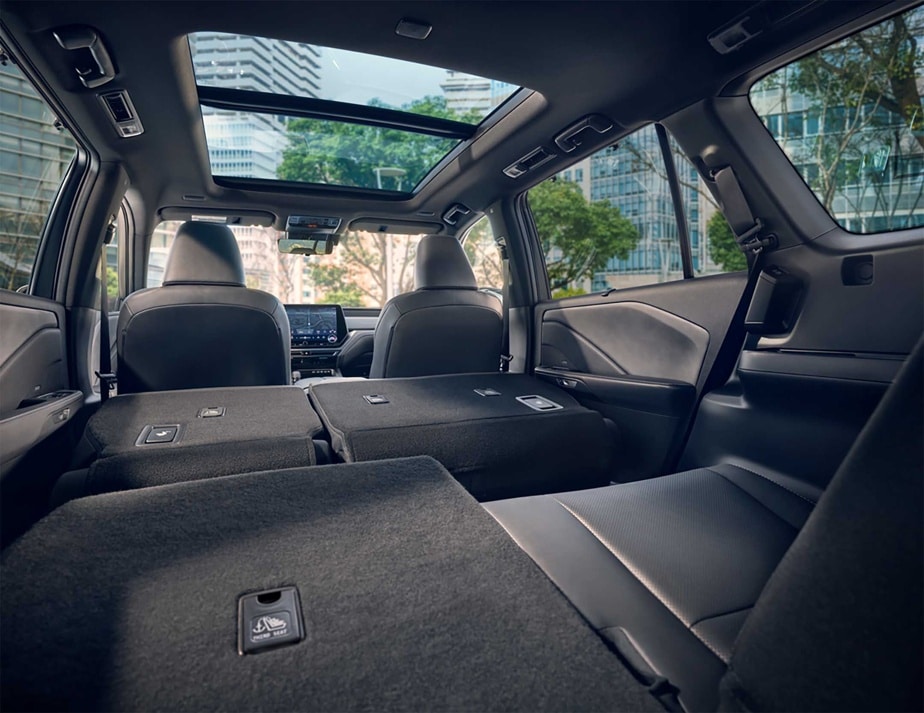 The cargo space of the Lexus TX