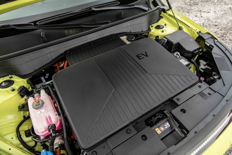 The engine of the Hyundai Kona EV