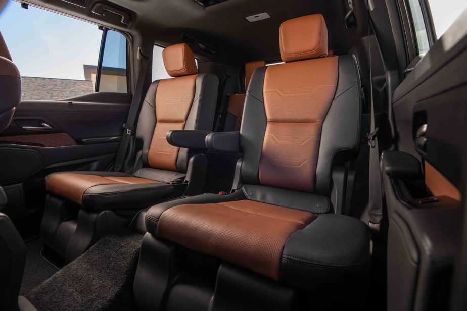 The rear seats of the Lexus GX