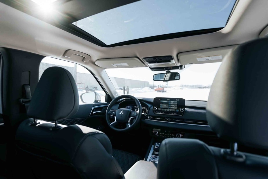 The interior of the Mitsubishi Outlander PHEV