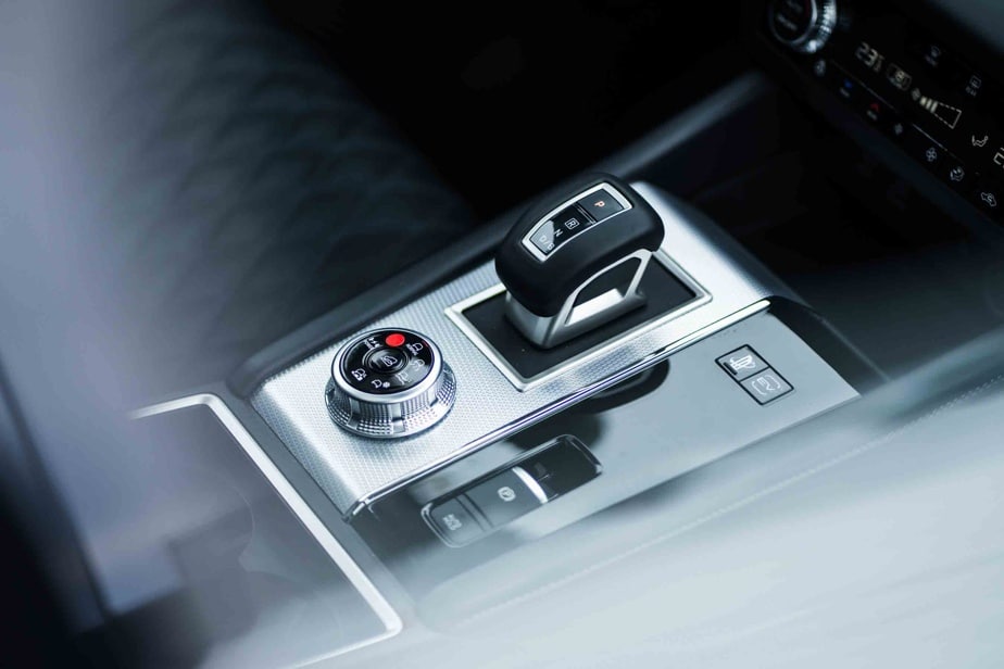 The console of the Mitsubishi Outlander PHEV