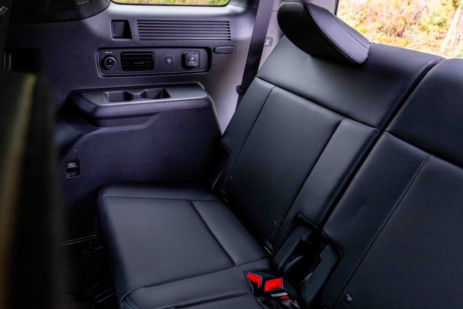 The third row of seats in the Hyundai Santa Fe