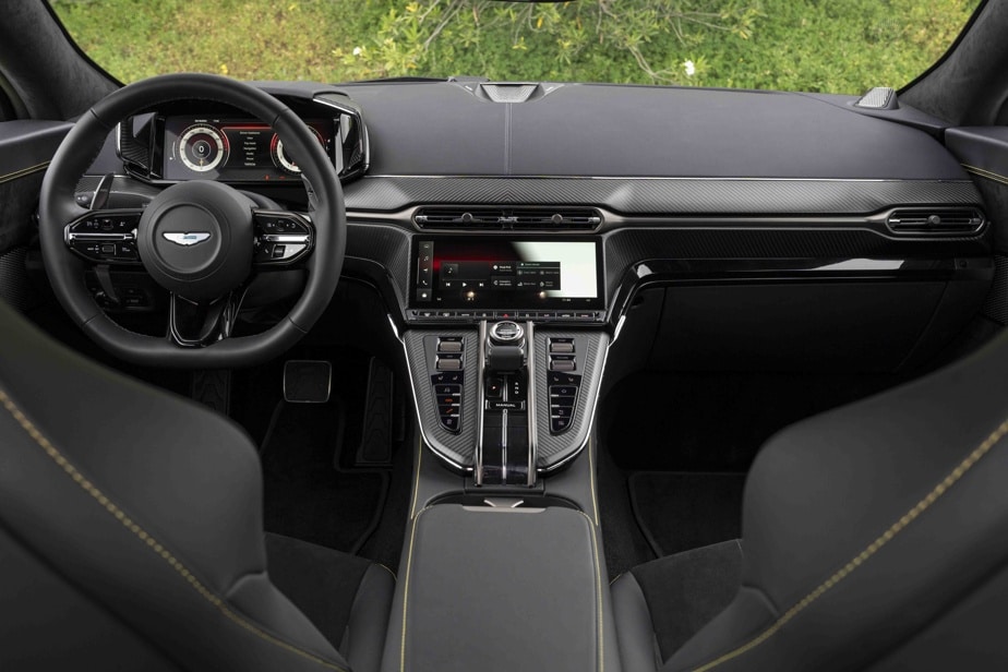 The interior of the Aston Martin Vantage