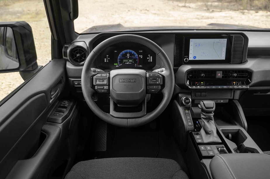 The interior of the Toyota Land Cruiser