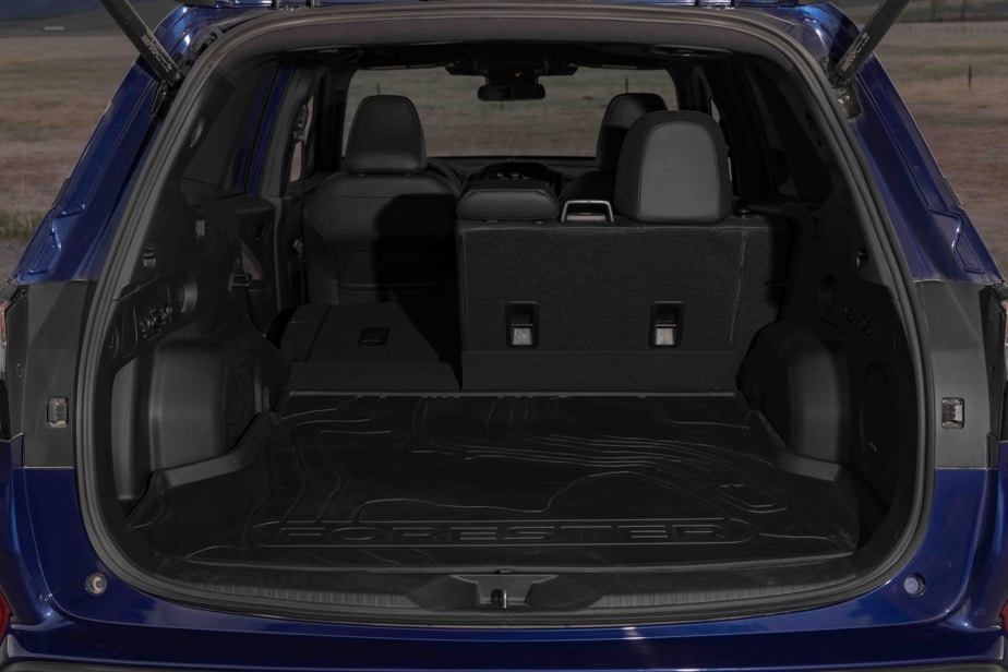 The trunk of the Subaru Forester