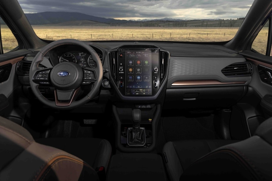 The interior of the Subaru Forester