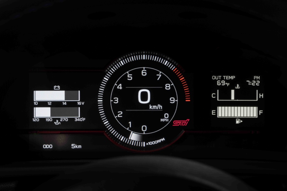 The instrument dial of the Subaru BRZ