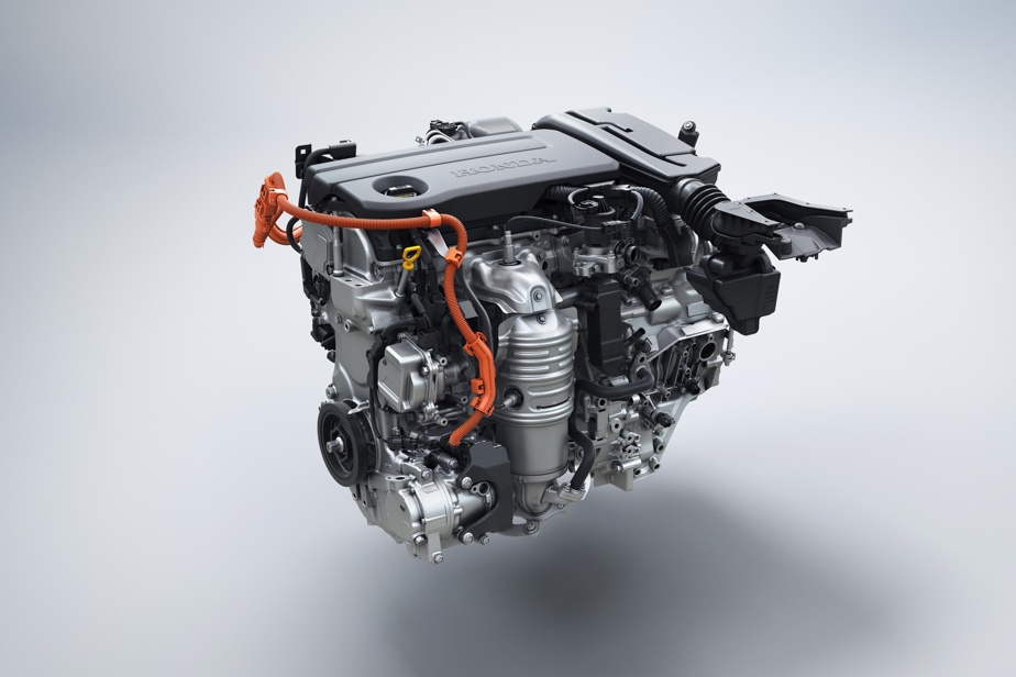 The engine of the Honda Civic hybrid