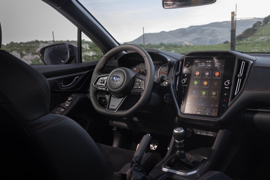 The interior of the Subaru WRX