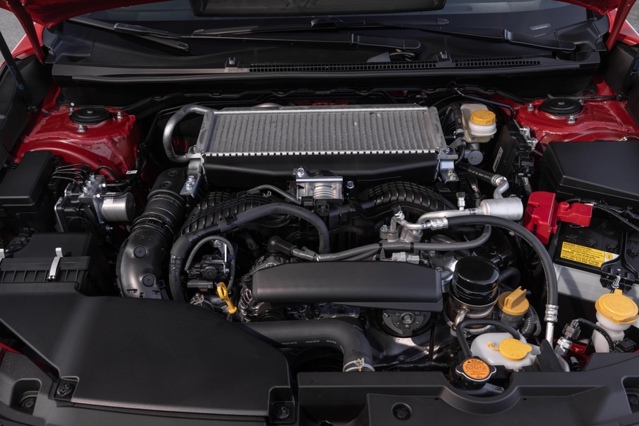 The engine of the Subaru WRX