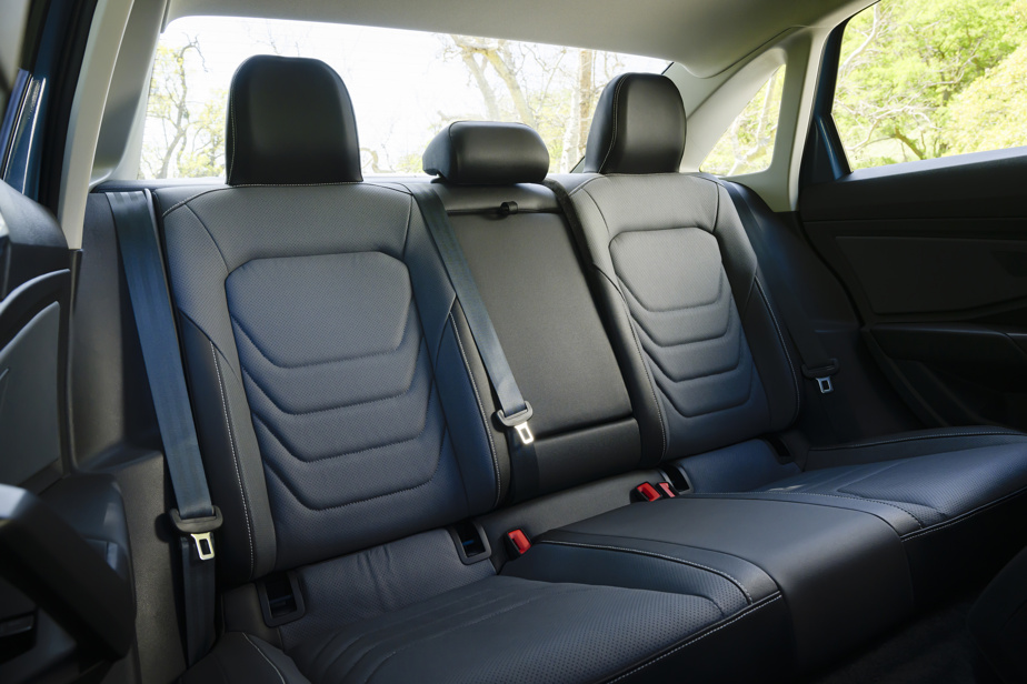 The back seat of the Volkswagen Jetta