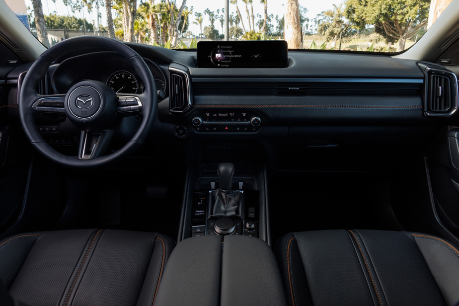 The interior of the Mazda CX-50 hybrid